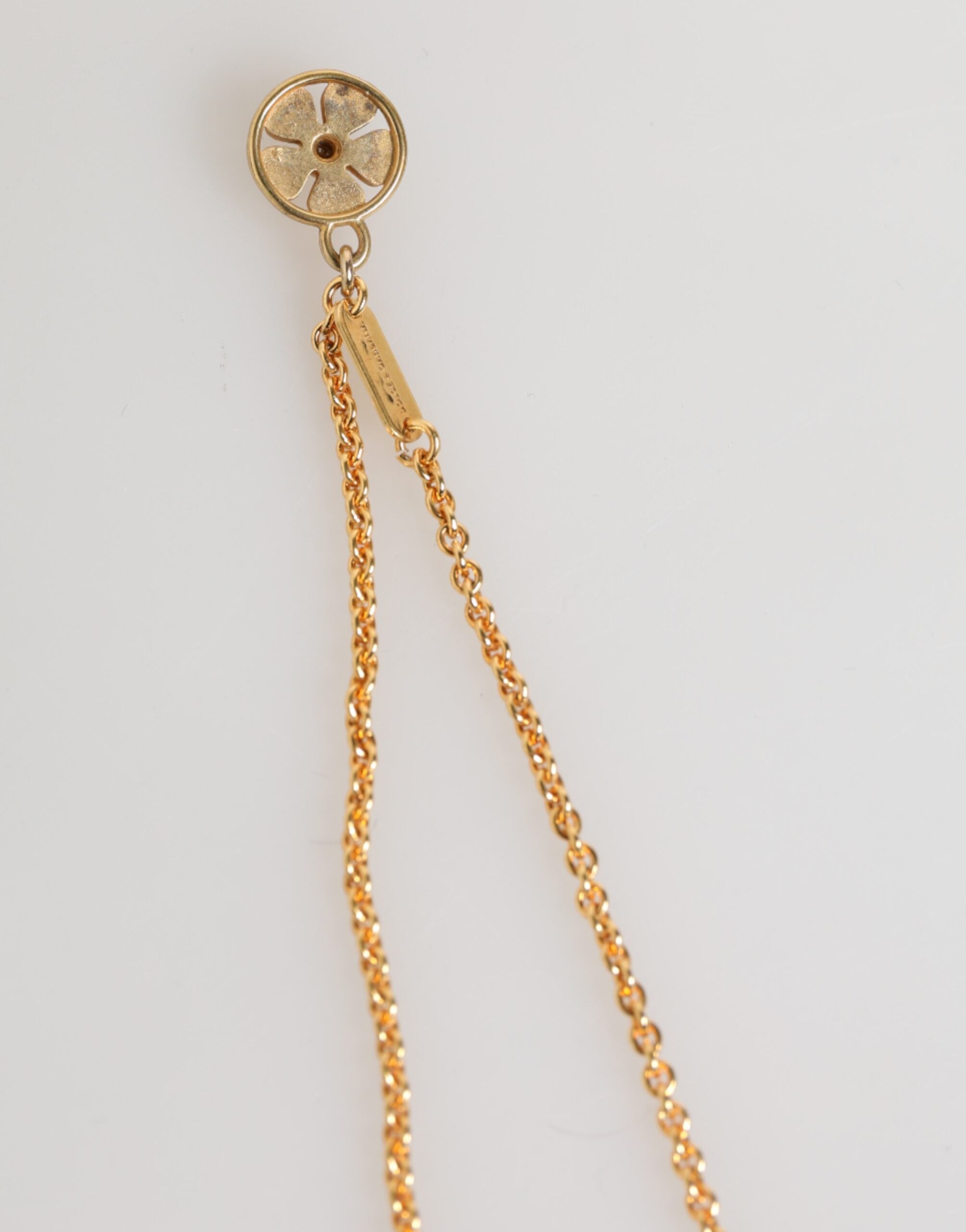 Dolce & Gabbana Gold Medallion Metal Chain Charm Men Pendant Necklace - Zeiniez