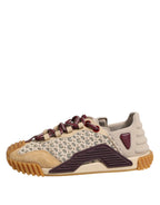 Dolce & Gabbana Beige Neoprene DG Logo NS1 Lace Sneakers Shoes - Zeiniez