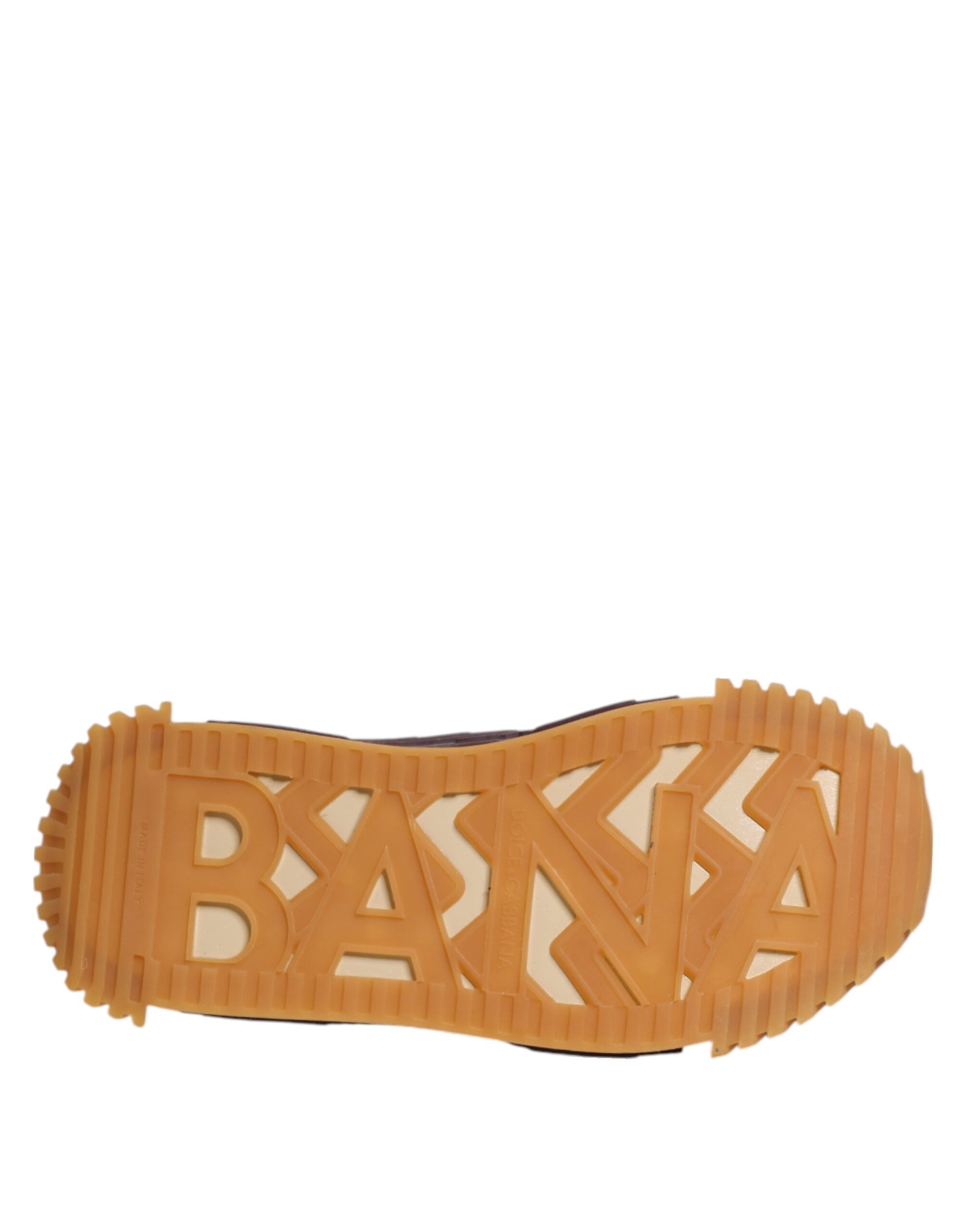 Dolce & Gabbana Beige Neoprene DG Logo NS1 Lace Sneakers Shoes - Zeiniez