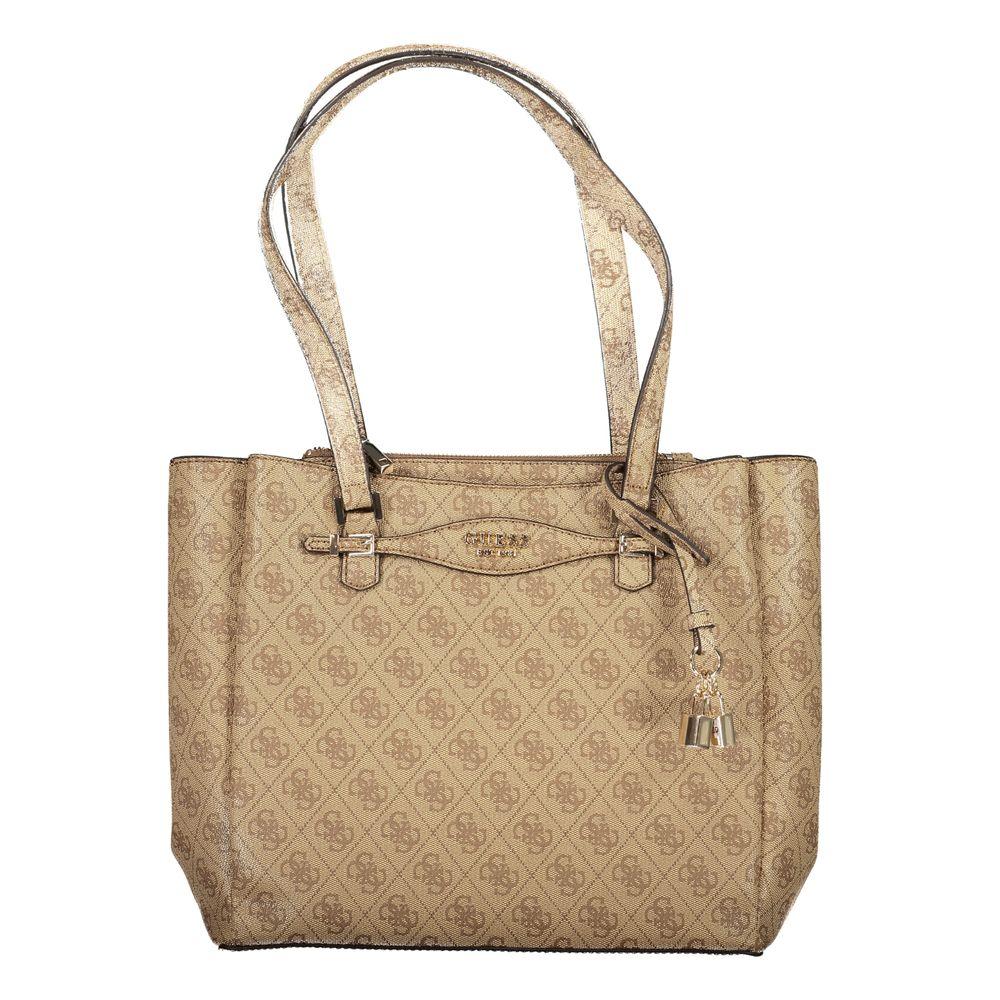Guess Jeans Beige Polyurethane Women Handbag - Zeiniez