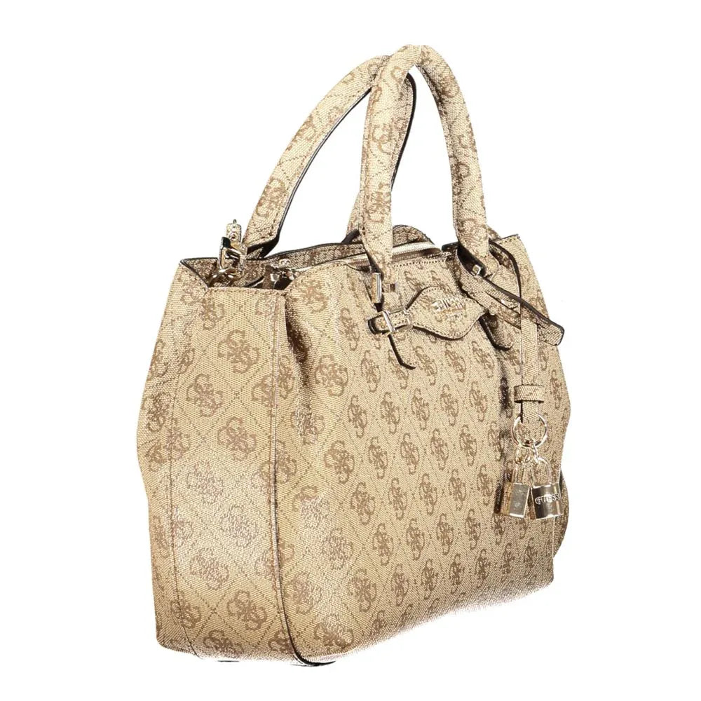 Guess Jeans Beige Polyurethane Women Handbag - Zeiniez