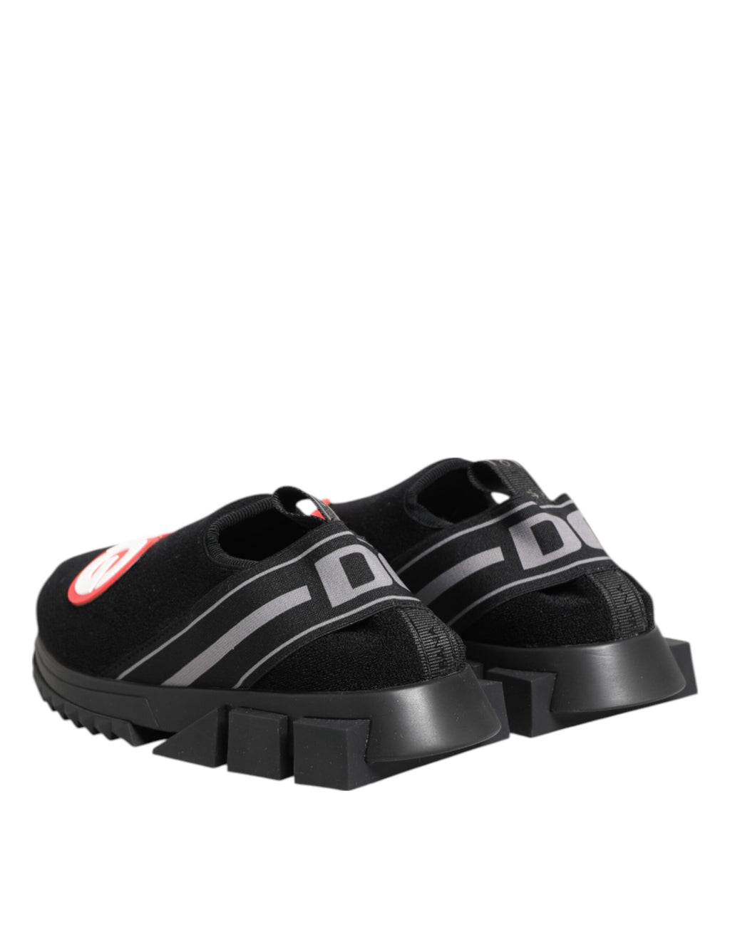 Dolce & Gabbana Black Grey Slip On Sorrento Sneakers Shoes - Zeiniez