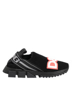Dolce & Gabbana Black Grey Slip On Sorrento Sneakers Shoes - Zeiniez