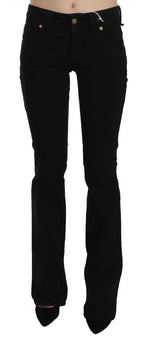 John Galliano Black Low Waist Slim Leg Skinny Denim Casual Pants Jeans - Zeiniez