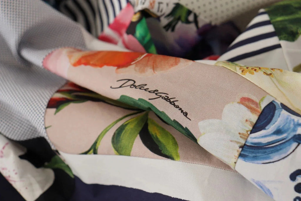 Dolce & Gabbana Multicolor Poplin Floral Mini Flared Dress - Zeiniez