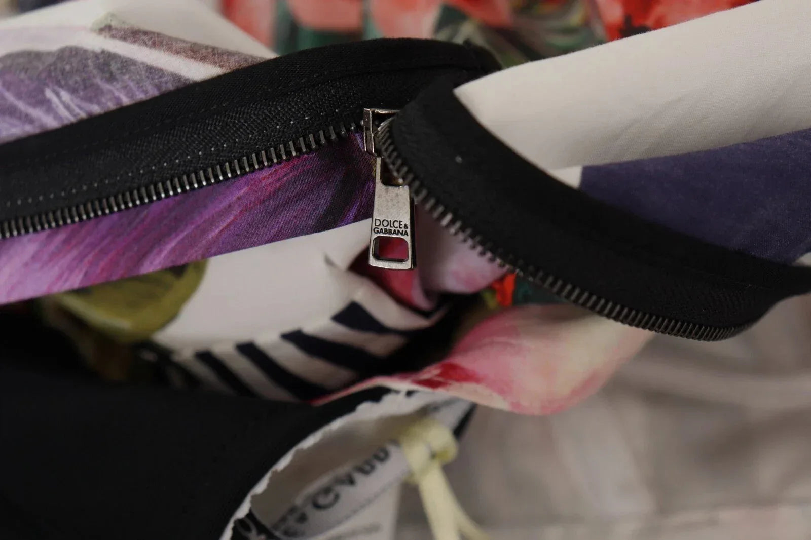 Dolce & Gabbana Multicolor Poplin Floral Mini Flared Dress - Zeiniez