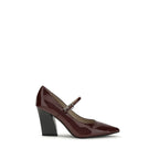 PINKO Bordeaux Calf Leather Bos Taurus High Heel Pumps - Zeiniez