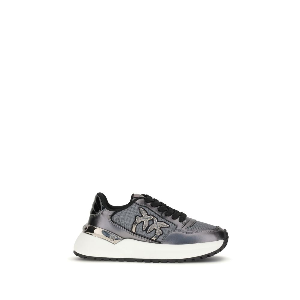 PINKO Gray Fabric Low Top Sneakers - Zeiniez