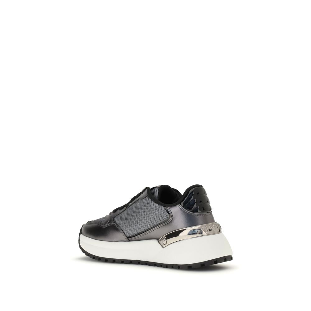 PINKO Gray Fabric Low Top Sneakers - Zeiniez
