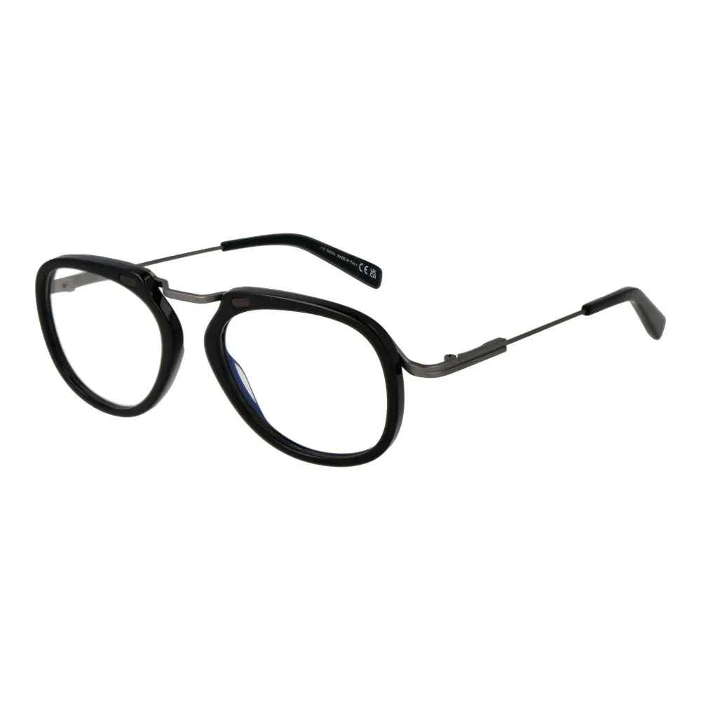 Ermenegildo Zegna Black Metal Glasses (Frames) - Zeiniez