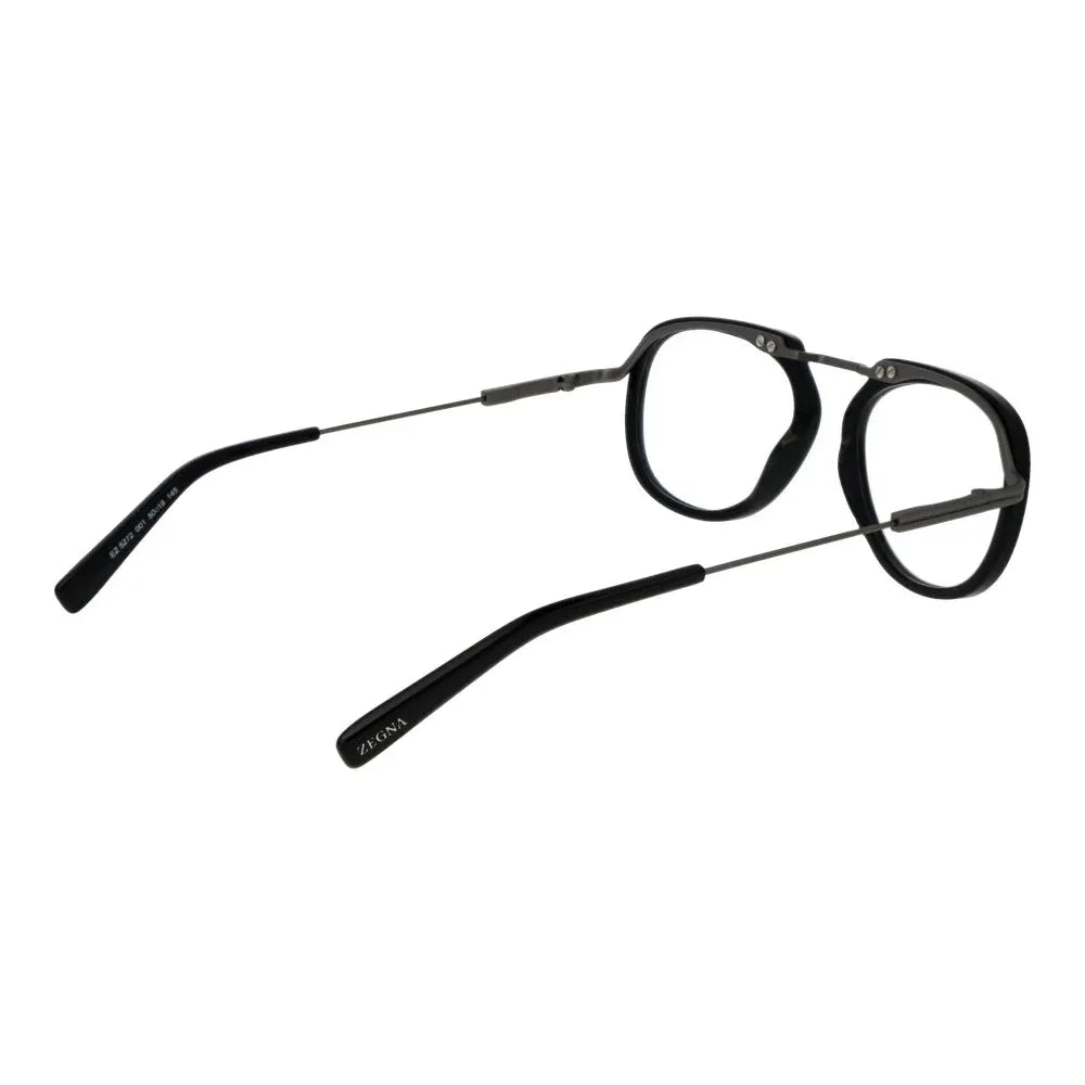 Ermenegildo Zegna Black Metal Glasses (Frames) - Zeiniez