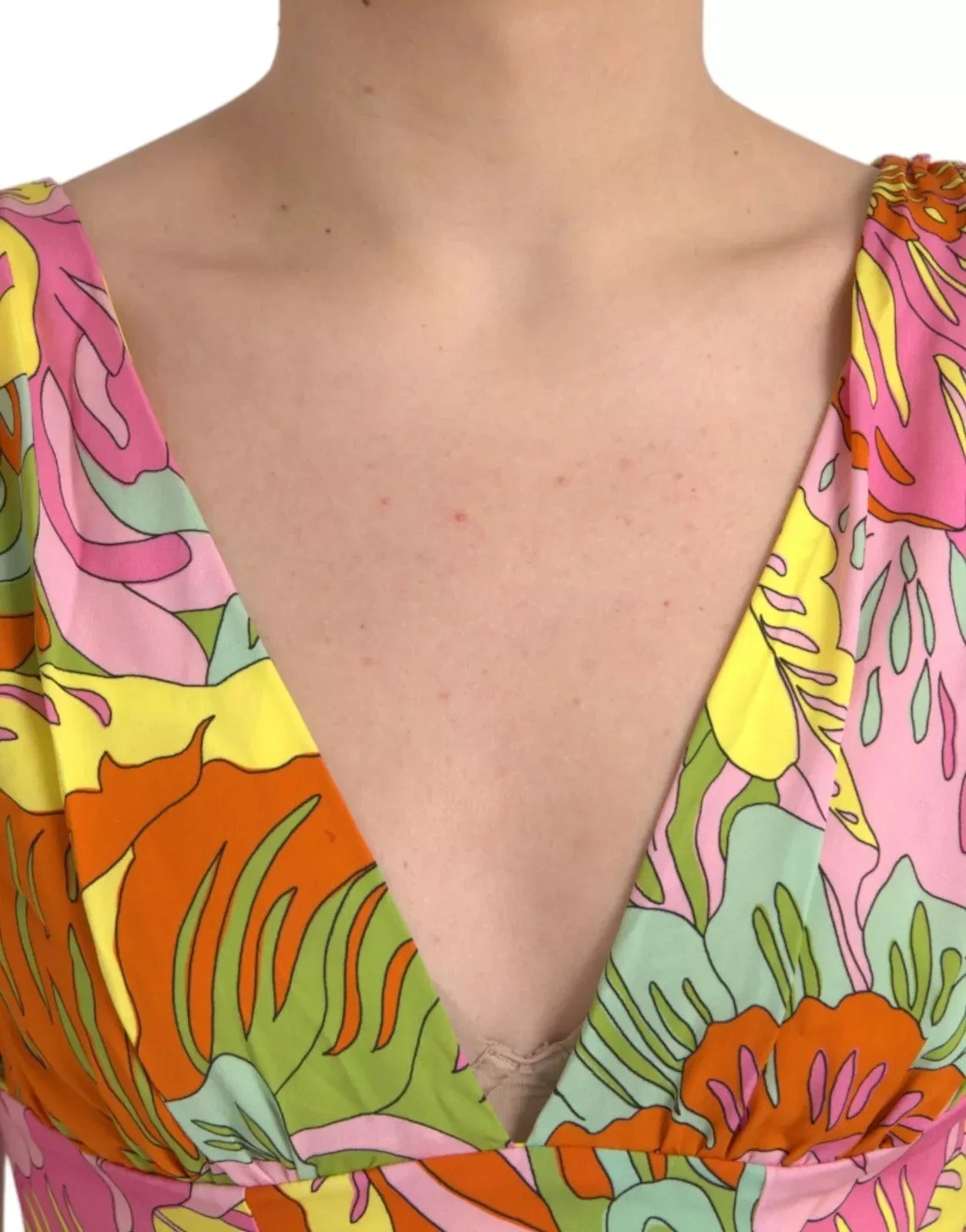 Dolce & Gabbana Multicolor Floral Silk Flared Mini Dress - Zeiniez