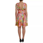 Dolce & Gabbana Multicolor Floral Silk Flared Mini Dress - Zeiniez