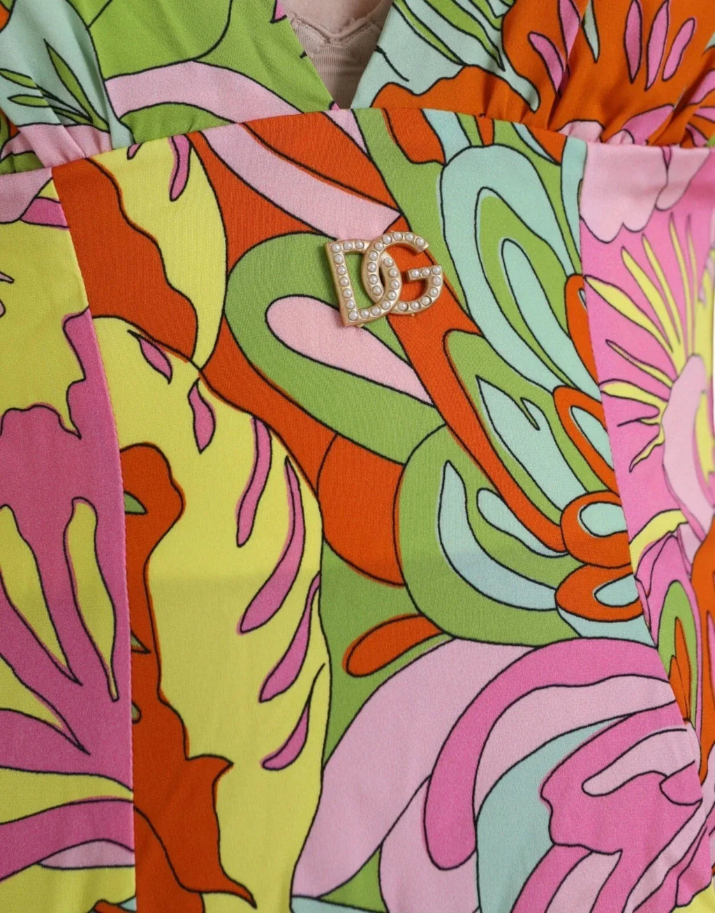 Dolce & Gabbana Multicolor Floral Silk Flared Mini Dress - Zeiniez