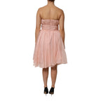 Dolce & Gabbana Pink Silk Chiffon A-line Pleated Midi Dress - Zeiniez