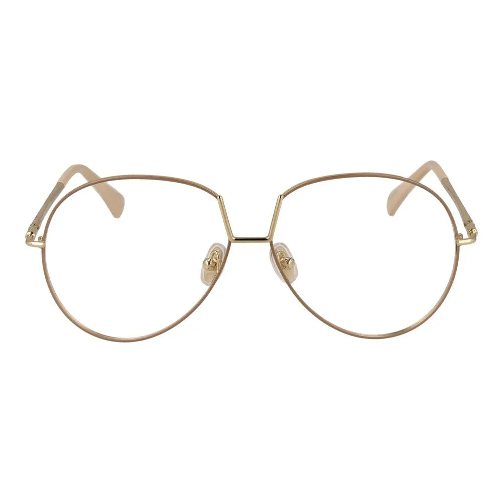 Max Mara Beige Metal Glasses (Frames) - Zeiniez