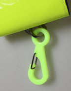 Dolce & Gabbana Yellow Green Bifold DG Logo Neck Strap Cardholder Wallet - Zeiniez