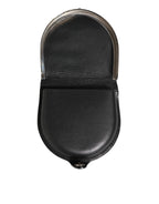 Dolce & Gabbana Black Polished Crocodile Leather Mens Coin Purse Wallet - Zeiniez