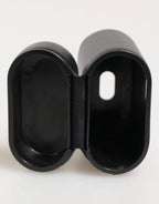 Dolce & Gabbana Black Calfskin Leather Logo Print Flip Holder Airpods Case - Zeiniez