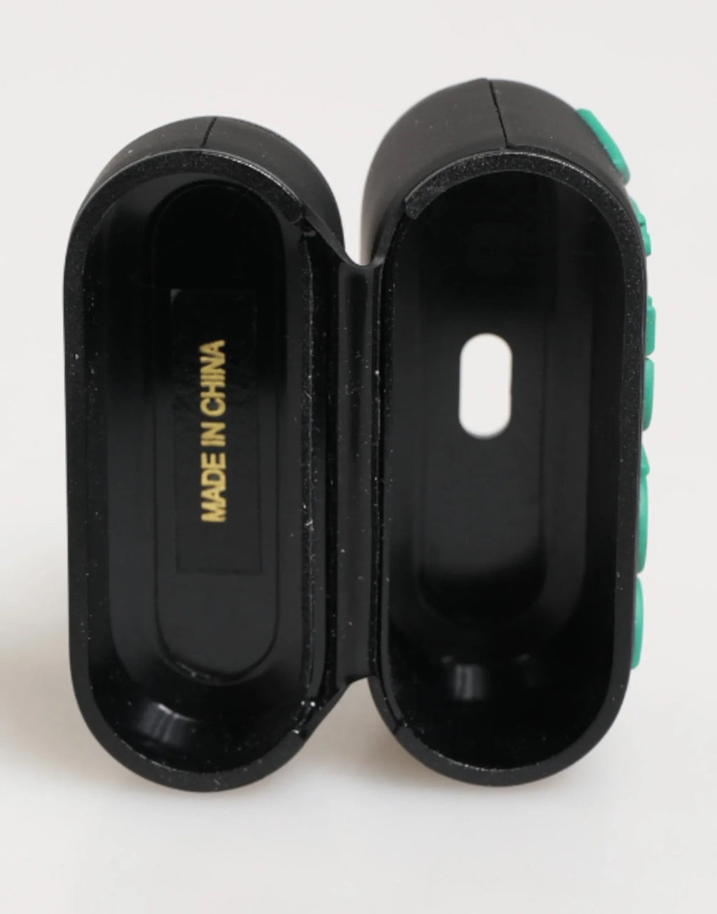 Dolce & Gabbana Black Mint Rubber Logo Embossed Accessory Airpods Case - Zeiniez