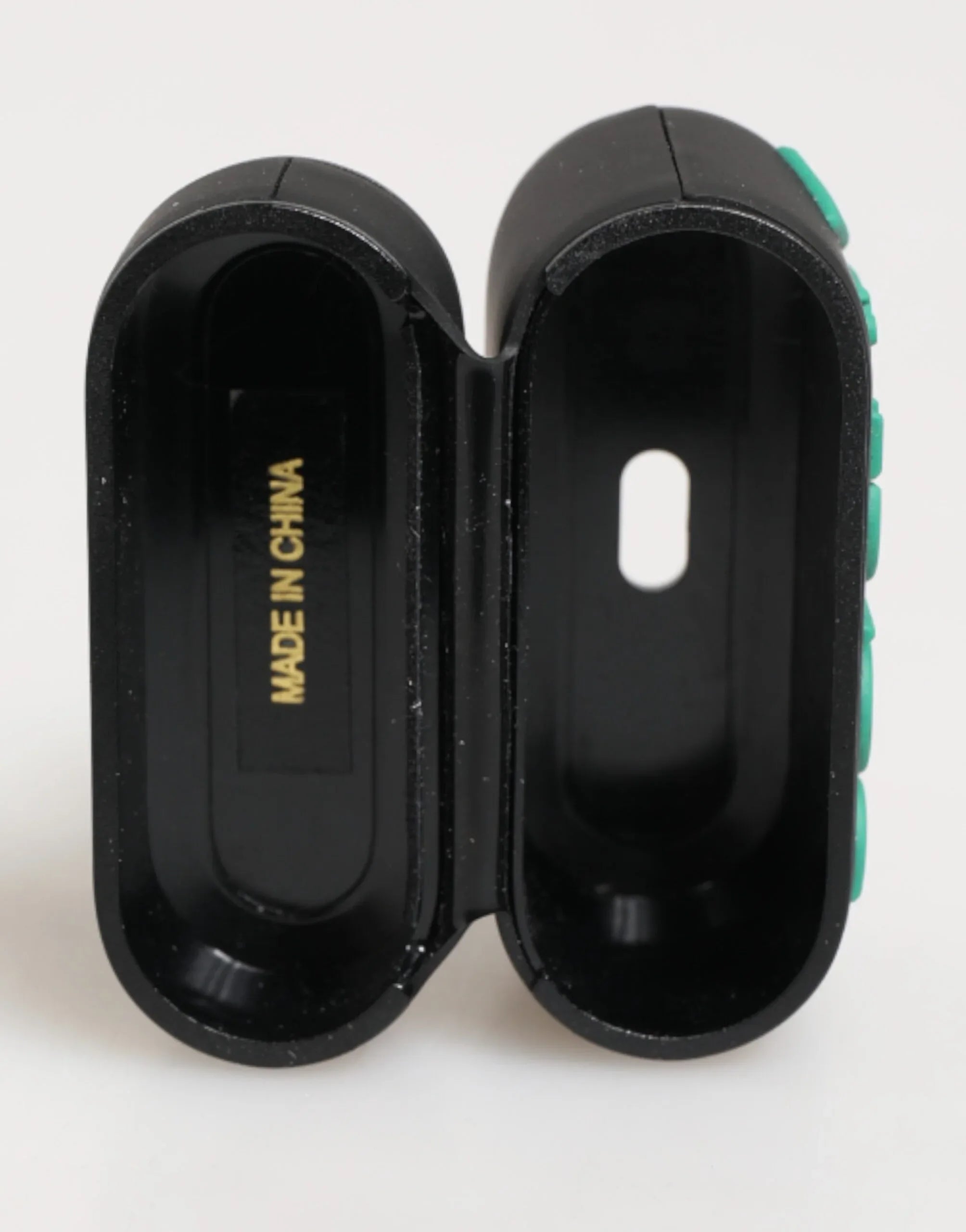 Dolce & Gabbana Black Mint Rubber Logo Embossed Accessory Airpods Case - Zeiniez