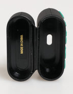 Dolce & Gabbana Black Mint Rubber Logo Embossed Accessory Airpods Case