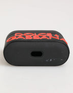 Dolce & Gabbana Black Orange Rubber Logo Embossed Accessory Airpods Case - Zeiniez