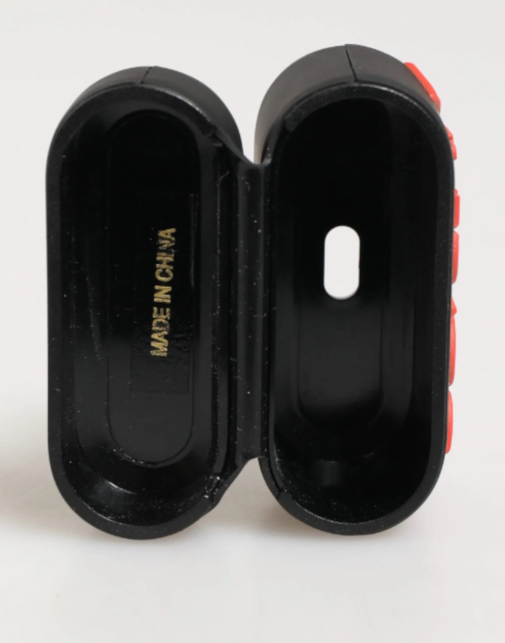 Dolce & Gabbana Black Orange Rubber Logo Embossed Accessory Airpods Case - Zeiniez