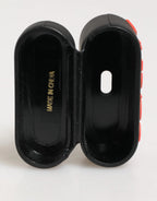 Dolce & Gabbana Black Orange Rubber Logo Embossed Accessory Airpods Case - Zeiniez