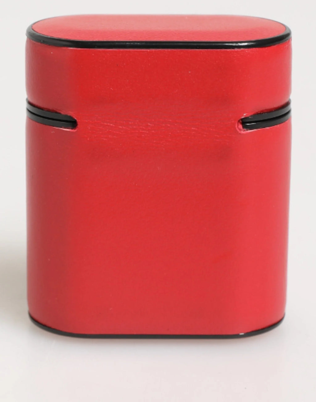 Dolce & Gabbana Red White Calfskin Leather Logo Flip Holder Airpods Case - Zeiniez