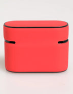 Dolce & Gabbana Red PVC DG Logo Embossed Men Flip Holder Airpods Case - Zeiniez