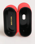 Dolce & Gabbana Red PVC DG Logo Embossed Men Flip Holder Airpods Case - Zeiniez