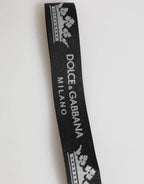Dolce & Gabbana Black Silver Nylon DG Crown Men's Holder Keychain Keyring - Zeiniez