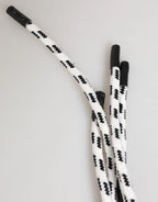 Dolce & Gabbana Black White Polyester Tape String DG Logo Keychain Keyring - Zeiniez