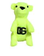 Dolce & Gabbana Neon Green Bear Embroidered Logo Men Keychain Clasp Keyring - Zeiniez