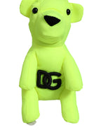 Dolce & Gabbana Neon Green Bear Embroidered Logo Men Keychain Clasp Keyring - Zeiniez