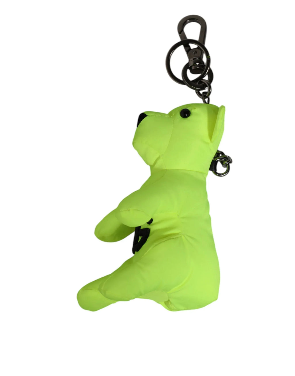 Dolce & Gabbana Neon Green Bear Embroidered Logo Men Keychain Clasp Keyring - Zeiniez