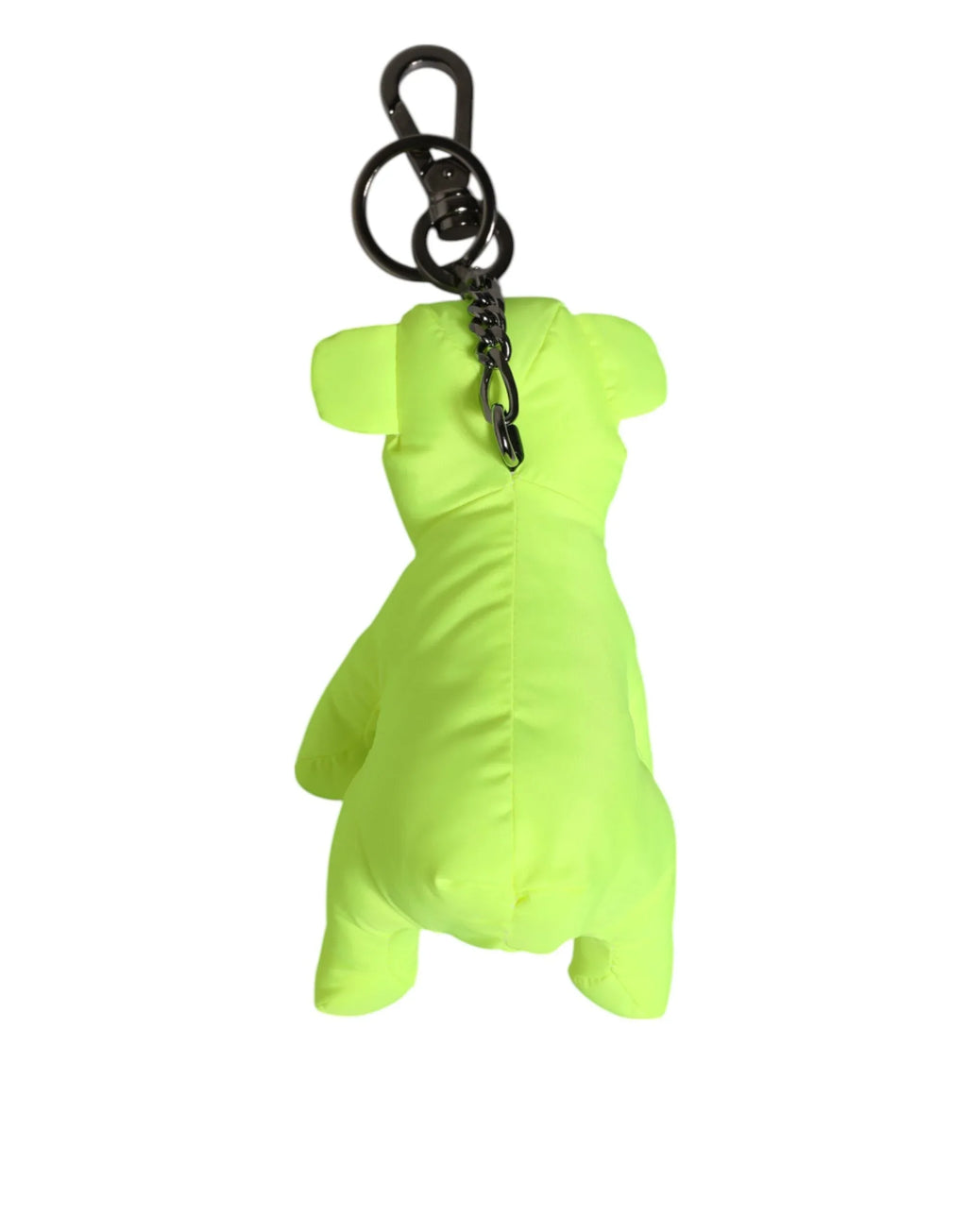 Dolce & Gabbana Neon Green Bear Embroidered Logo Men Keychain Clasp Keyring - Zeiniez
