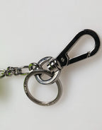 Dolce & Gabbana Neon Green Bear Embroidered Logo Men Keychain Clasp Keyring - Zeiniez