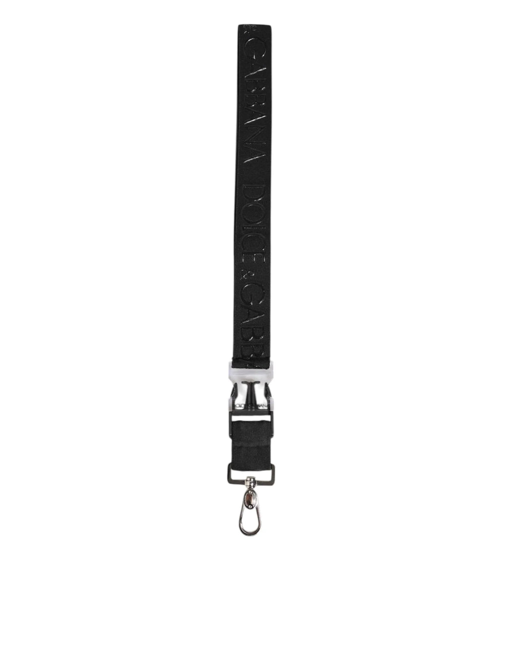 Dolce & Gabbana Black Polyester Stretch Rubberised DG Logo Men Keychain - Zeiniez