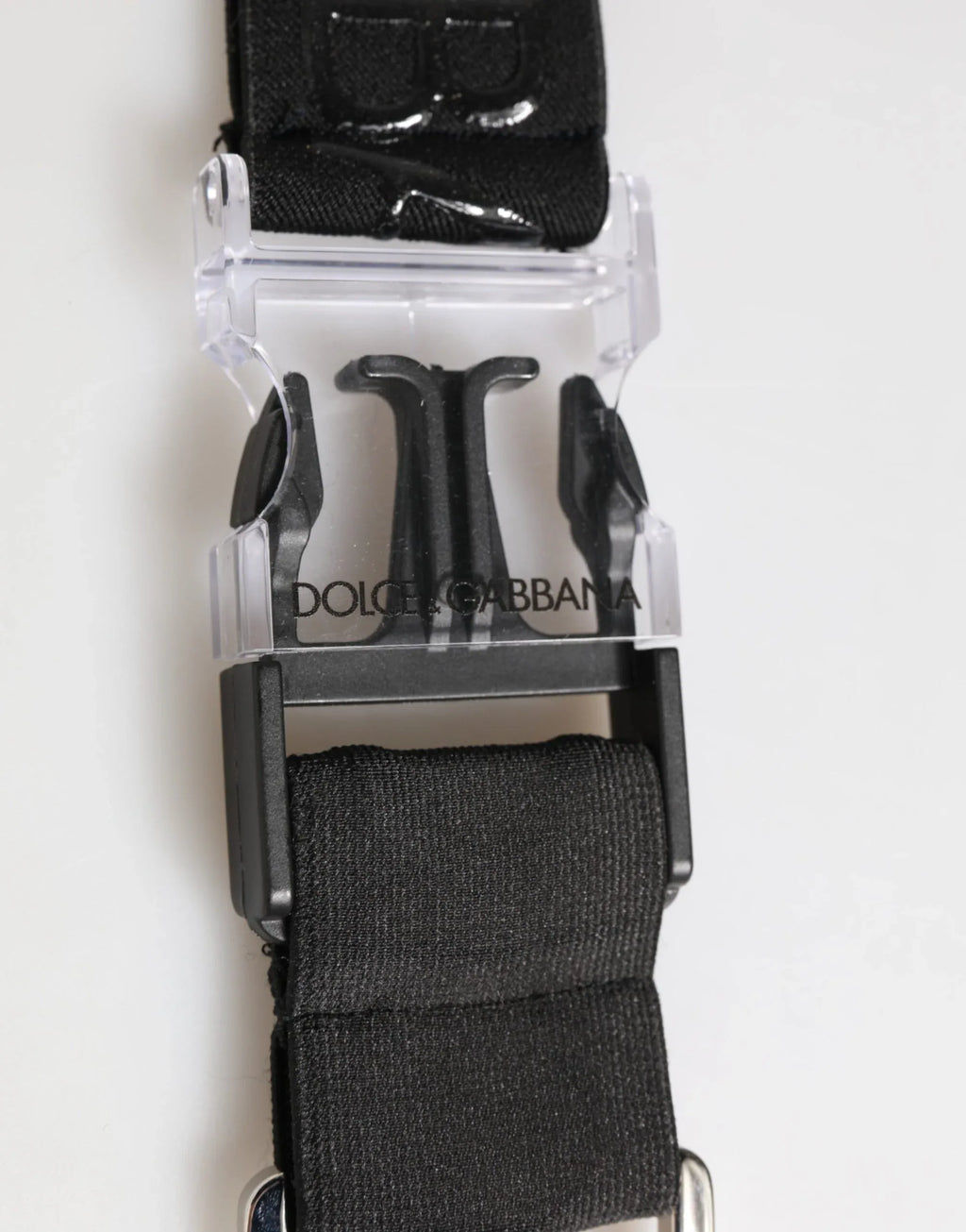 Dolce & Gabbana Black Polyester Stretch Rubberised DG Logo Men Keychain - Zeiniez