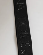 Dolce & Gabbana Black Polyester Stretch Rubberised DG Logo Men Keychain - Zeiniez