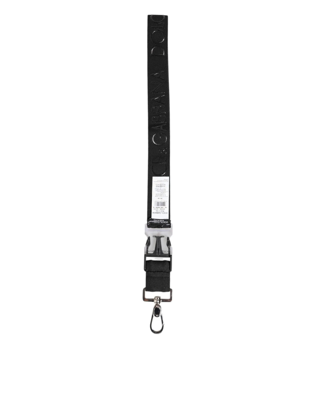 Dolce & Gabbana Black Polyester Stretch Rubberised DG Logo Men Keychain - Zeiniez