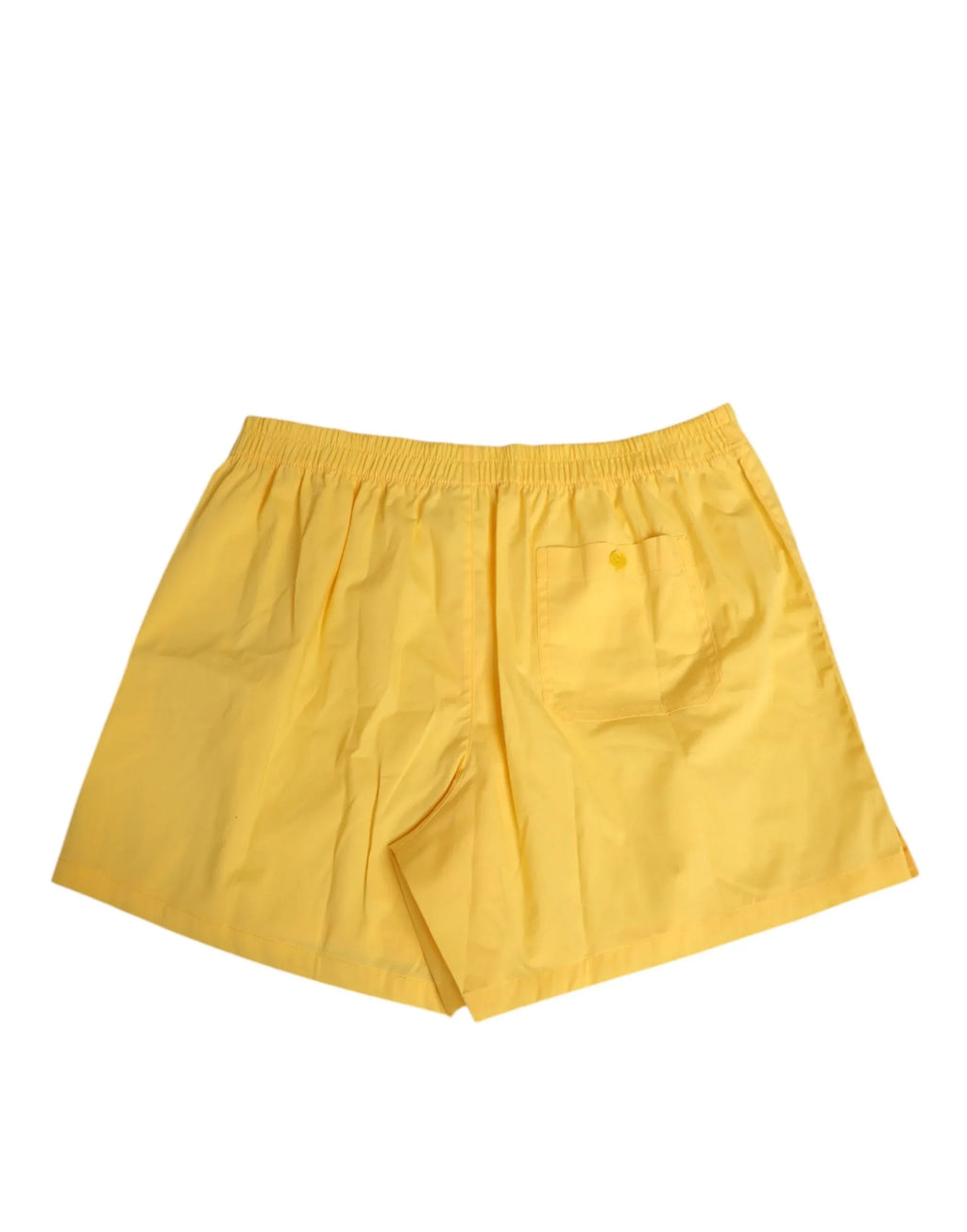 Dolce & Gabbana Yellow Cotton Elastic Waistband Short Swimwear - Zeiniez