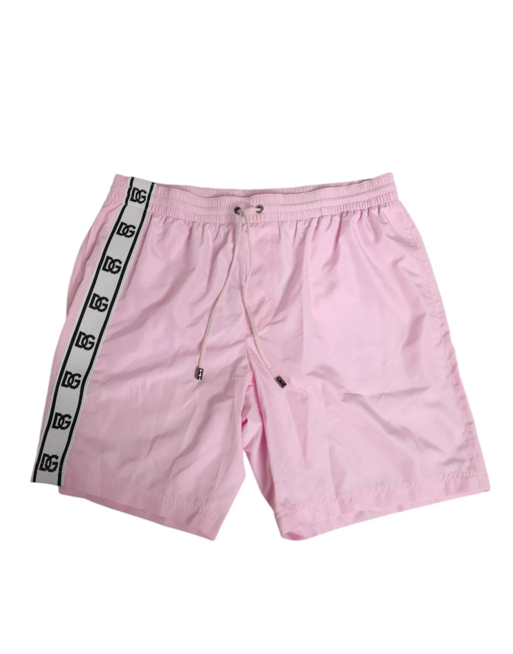 Dolce & Gabbana Pink Nylon Logo Side Stripe Beachwear Men Swimwear - Zeiniez