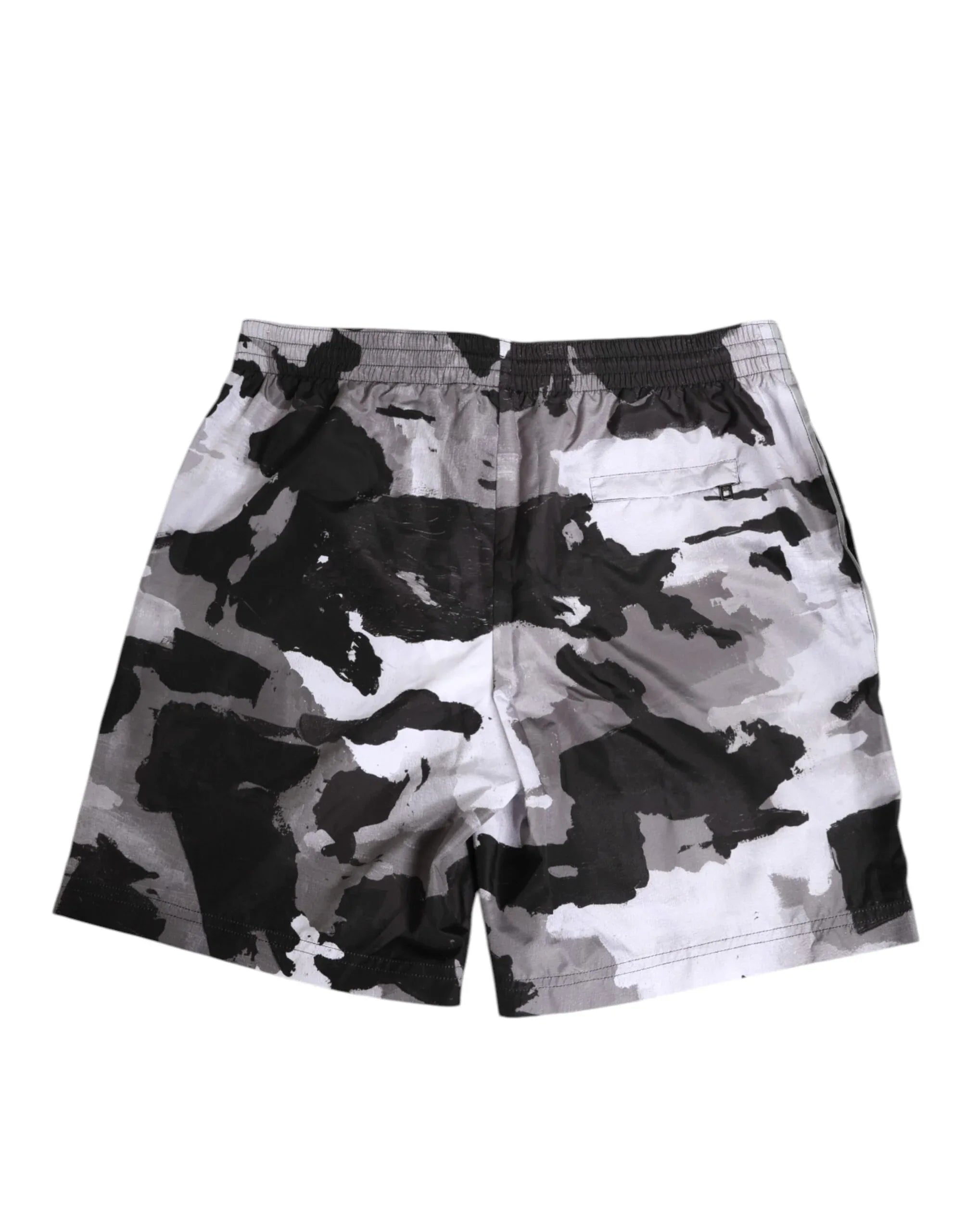 Dolce & Gabbana Black White Camouflage DG Logo Men Swimwear - Zeiniez