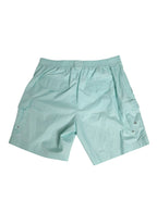 Dolce & Gabbana Aqua Blue Polyester Beachwear Men Shorts Swimwear - Zeiniez