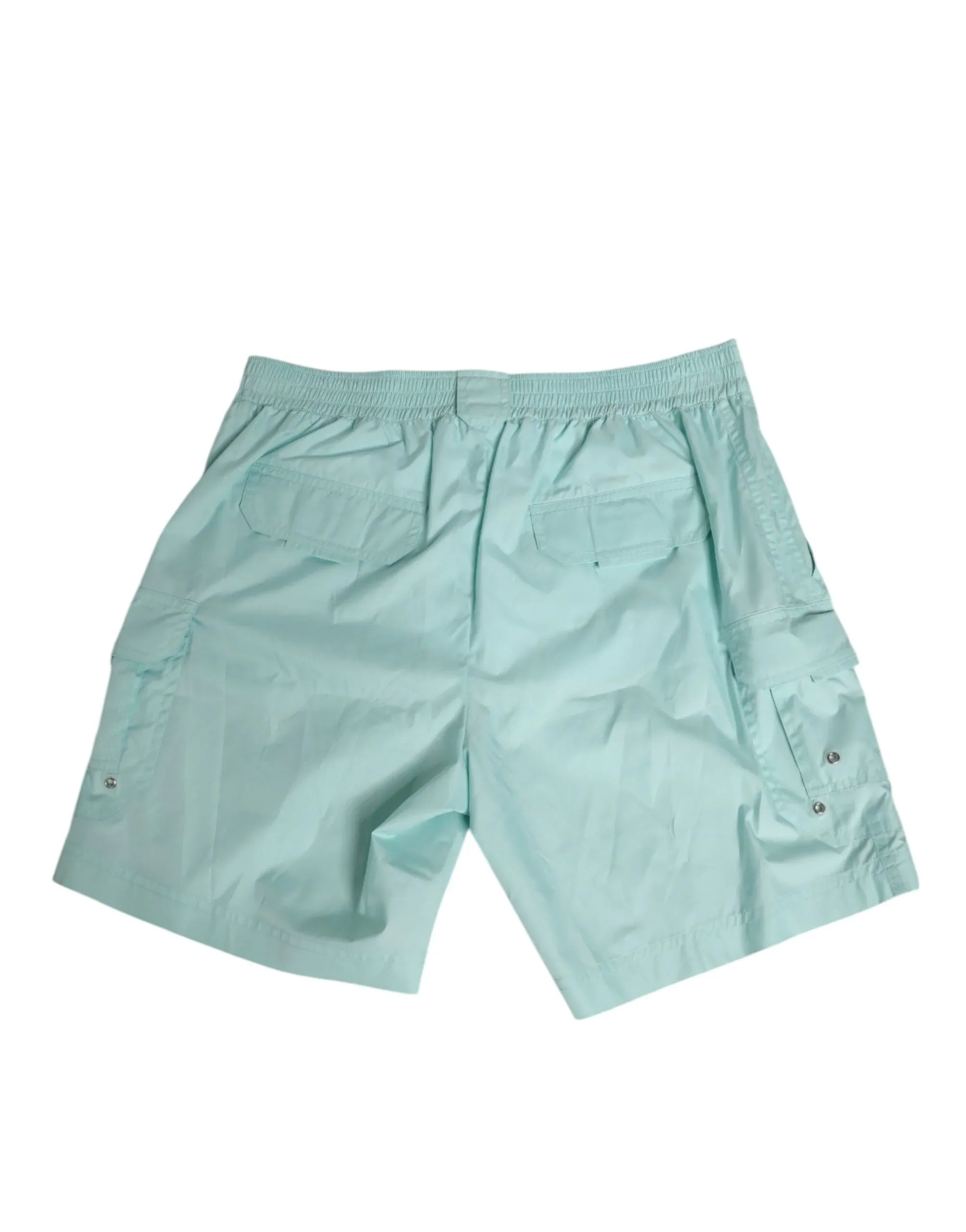 Dolce & Gabbana Aqua Blue Polyester Beachwear Men Shorts Swimwear - Zeiniez