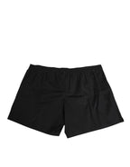 Dolce & Gabbana Black Cotton Elastic Waistband Button Swimwear - Zeiniez