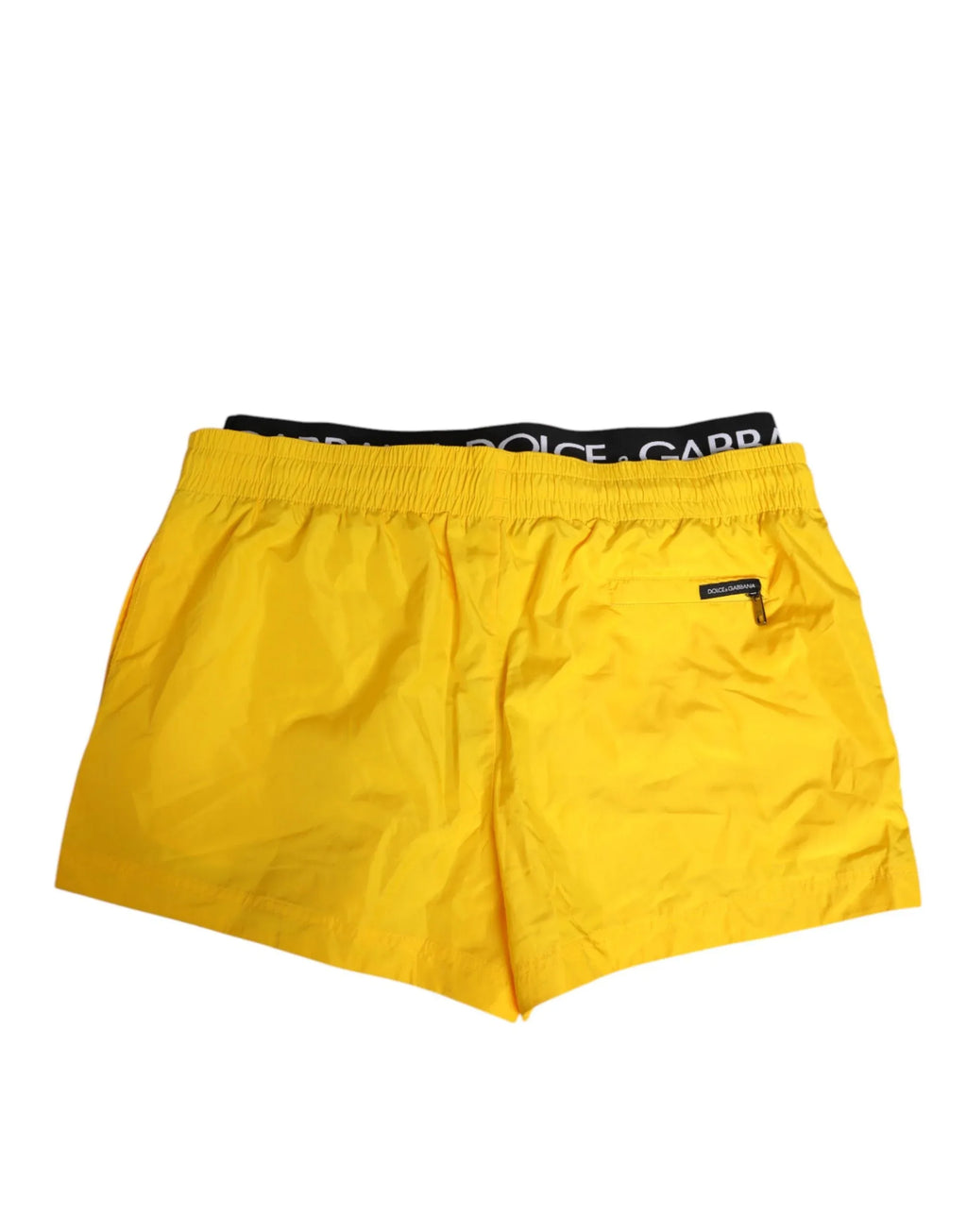 Dolce & Gabbana Yellow Drawstring Beachwear Men Shorts Swimwear - Zeiniez